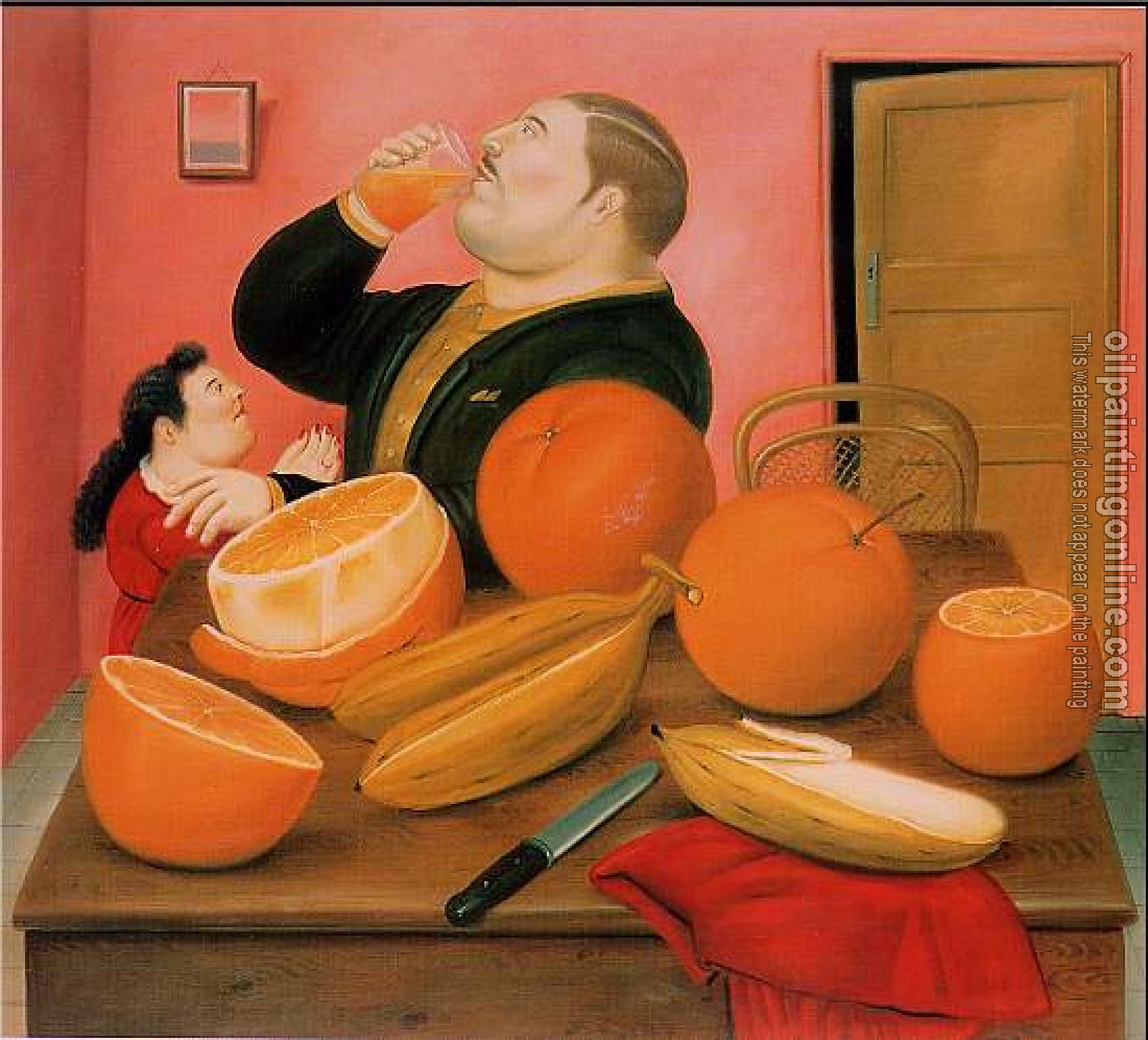 Botero, Fernando - Abstract oil painting.